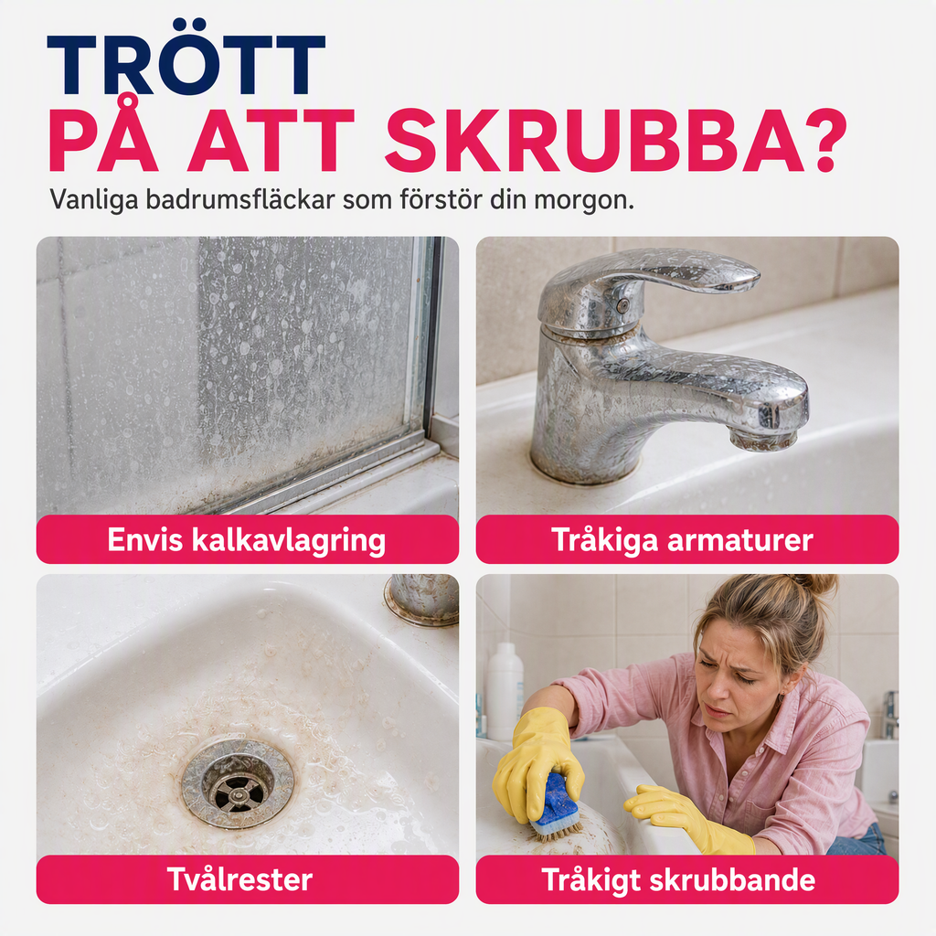 Rengöringsmedel för flera ytor i badrummet mot mögel och kalkavlagringar