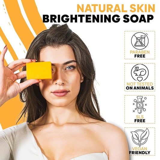 🔥Hot sale✨ Lemon Turmeric and Kojic Acid Skin Brightening Soap