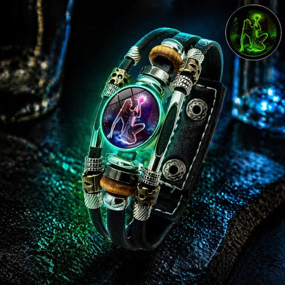 🎉 2026 Rea — Över 21 300 sålda!🔥 Lysande Läder Stjärntecken Armband