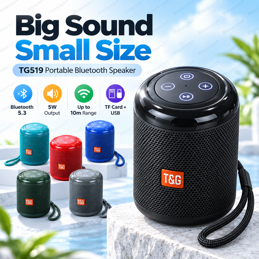 🥳REA 2026 🔥 50 % RABATT! Bärbar Bluetooth-högtalare – Bluetooth 5.3, 5 W klart ljud, uppspelning från TF-kort och USB, handsfree-samtal. Kompakt, lätt och enkel att ta med sig. Kraftfullt ljud var du än är! 🎶🔊