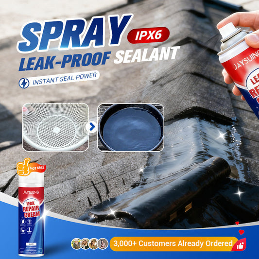 ✨ Instant Leak Repair Spray - Seals Cracks & Gaps in 5 Minutes, Waterproof & Flexible for Pipes/Roofs