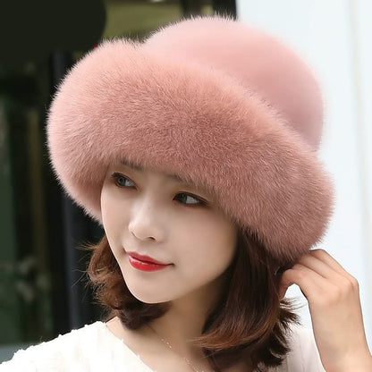 Keep Warm Simulated Mink Fur Winter Hats