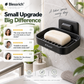🧼✨ Väggmonterad tvålkopp – 50 % rabatt! Installeras på 5 sekunder, dubbelt avlopp, ingen borrning – håller tvålen torr och gör att den håller längre. 💪