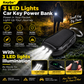 ☀️50 % RABATT JUST NU! Bärbar solcellsladdare på 1200 mAh i nyckelringsformat med ficklampa – perfekt som reservkraftkälla vid camping och vandring utomhus