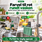 Förvaringsställ i rostfritt stål till diskbänken