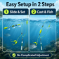 🎣Färdig fiskekrok med dubbelkrok och bottenfäste🎣
