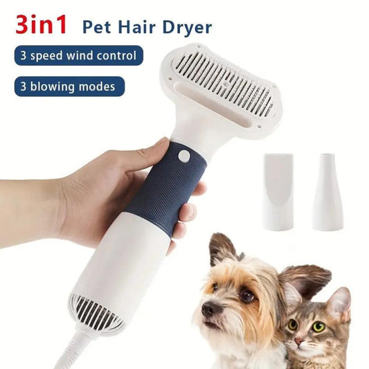 🐶🐱3-i-1-hårtork och kamborste för husdjur🐱🐶