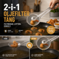 🍳🔥50 % RABATT NU! 2‑i‑1 kökstång – sked & sil i ett. Rostfritt stål, perfekt för fritering, siktning och servering 💪✨