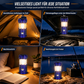 Bärbar solcellsdriven LED-campinglampa för utomhusbruk och nödsituationer