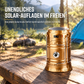 Bärbar solcellsdriven LED-campinglampa för utomhusbruk och nödsituationer