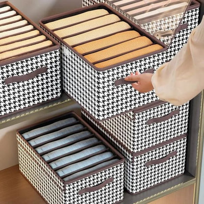 📦 Vikbar Klädförvaringslåda - Förstärkt Struktur, Handtag - Spart Plats, Organisera Din Garderob Enkelt! 🏠