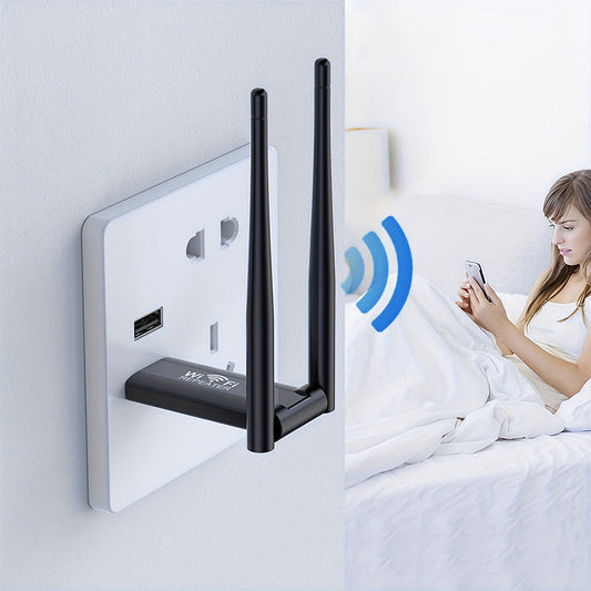 📶  USB-WiFi-signalförstärkare – Med teknik för dubbla antenner som enkelt utökar nätverkstäckningen i hemmet eller på kontoret 🏠🚀