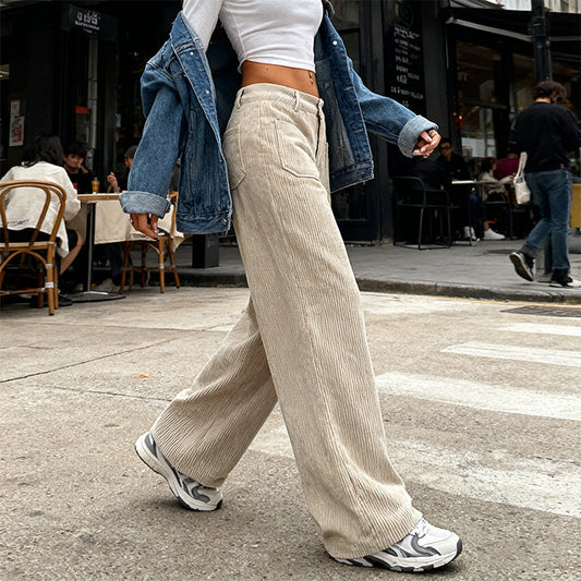 🔥50 % RABATT🔥 Dambyxor i casualstil – lös passform och hög midja för maximal komfort och stil 👖✨