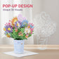 3D Pop-up blomsterbukettskort