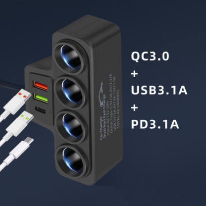 🔥Heta erbjudanden – 7-i-1 cigarettändaradapter – 120 W effekt!⚡