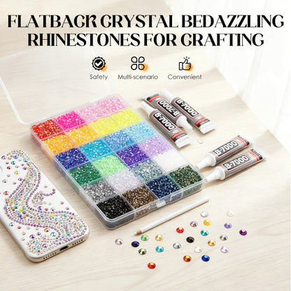 Flatback Crystal Bedazzling Rhinestones för Hantverk