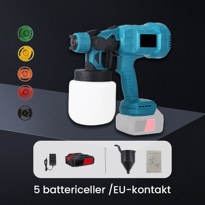 ✈️Fri frakt✈️Trådlös elektrisk sprutpistol ⚡ 800 ml/minut för oavbruten sprutning 💪 Laddningsbar, trådlös, spruta i alla vinklar utan läckage. Perfekt för möbler, staket och väggar 🏠