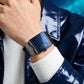 ⌚ 50% RABATT! 💼 Herrklocka med Kvadratisk Urtavla – Rostfritt Stålarmband, Vattentålig & Modern – Perfekt för Vardag & Business ✨
