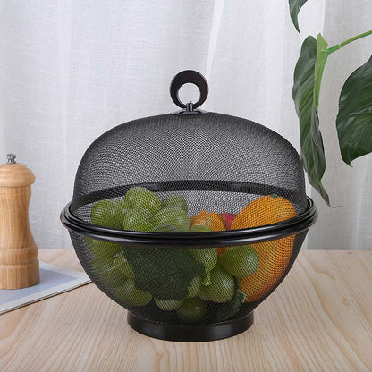 🍎 56% RABATT NU! 🍓 Fruktkorg med lock & inbyggd sil – andningsbar mesh, avrinning & dekoration i ett 🛡️