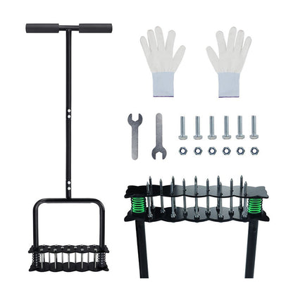 🌱 59% RABATT! ⛏️ Manuell gräsluftare i kolstål – höjjusterbar med självrengörande utkastning – Förbättrar gräsrot, ökar dränering & gör gräsklippningen enklare 💪