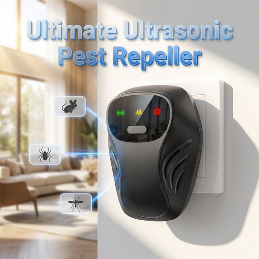⚡ 50% RABATT NU! Ultrasonisk skadedjursavskräckare med 4 lägen – kemikaliefri, 360° täckning & effektiv mot möss, myggor och kackerlackor 🐭🚫