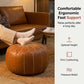 Vintage, rund marockansk sittpuff