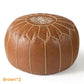 Vintage, rund marockansk sittpuff