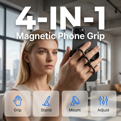 🔥 50% RABATT🔥 på utvalda produkter🎉Multifunktionellt magnetiskt mobilgrepp och ställ med 4 ringar