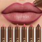 💄 50% RABATT! Långvarig Matt Läppkrita för Kvinnor | 2-i-1 Konturpenna & Läppstift | Fuktgivande & Icke-Uttorkande | Precisions Triangulär Spets | 6 Färger ✨
