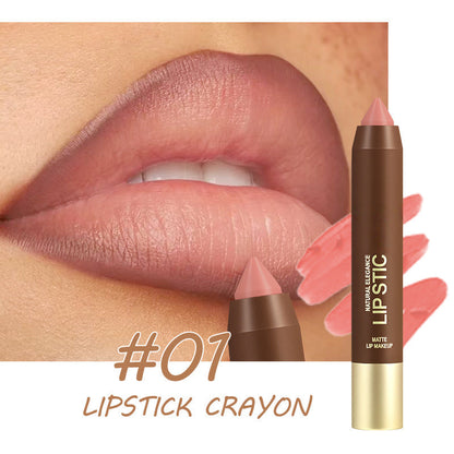 💄 50% RABATT! Långvarig Matt Läppkrita för Kvinnor | 2-i-1 Konturpenna & Läppstift | Fuktgivande & Icke-Uttorkande | Precisions Triangulär Spets | 6 Färger ✨