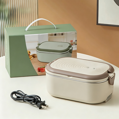 🍱 50% RABATT NU! 🔋 Bärbar Elektrisk Uppvärmd Matlåda – Vattenfri Snabbuppvärmning – Perfekt för Kontoret, Resor & Vardag – Håll Maten Varm 🌿