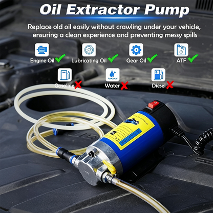 🔧 Portable Engine Oil Transfer Pump – Ren Kopparmotor & Aluminiumlegering – Perfekt för Oljebyte & Vätskeöverföring – Kompakt & Portabel 🚗