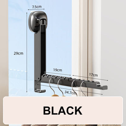 🔥 Het rea ⚡ 50 % rabatt under en begränsad tid 💥 Teleskopiskt, hopfällbart klädställ med sugkoppar – ingen borrning krävs, platsbesparande, perfekt för badrum och balkonger 👚