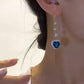 💎 50 % RABATT NU! ✨ Eleganta örhängen med syntetiska ädelstenar i form av blå hjärtan – romantiska, mångsidiga & perfekt present till henne 💙