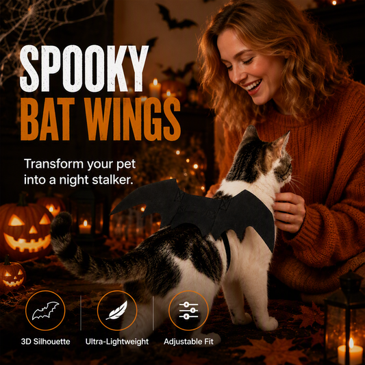 🎃🎃🎃Halloween-kostym med fladdermusvingar för husdjur🎃🎃🎃