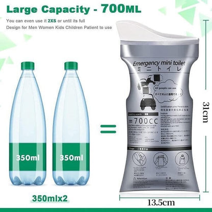 🥳2026 ÅRETS BÄSTA VAL🥳 Resepisspåsar – 700 ml, unisex, SAP Instant Gel-teknik – läckagesäkra, miljövänliga – perfekta för resor, vandring och nödsituationer! 🛡️💨