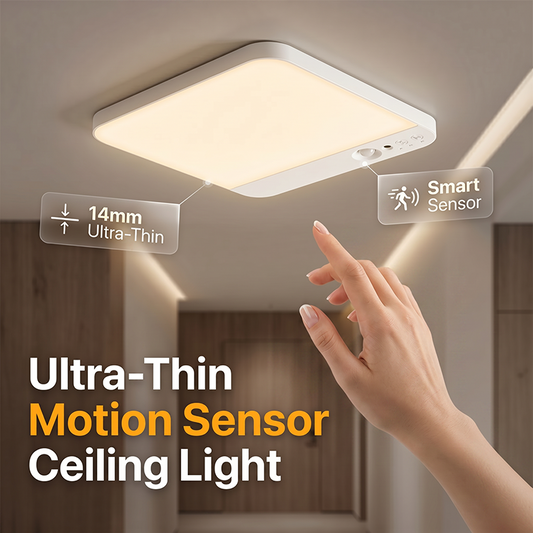 📢📢50 % RABATT !! ⏰ Uppladdningsbar taklampa med rörelsesensor – Sladdlös LED-taklampa med fjärrkontroll
