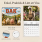 Rolig väggkalender med djurkulor