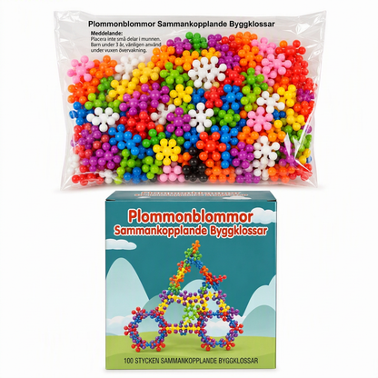 🧩 3D-byggklossar för barn med snöflingor som passar ihop