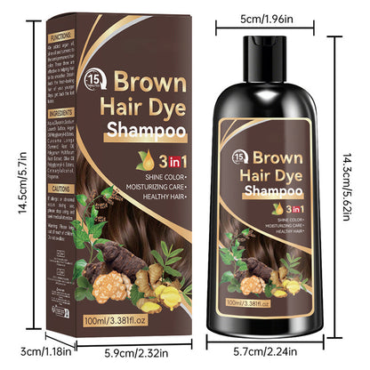 🌿 50% RABATT NU! Herbal 3-in-1 Hair Dye Shampoo – naturlig täckning av grå rötter, ingefära & ginseng – fyllig färg på 15 minuter ✨