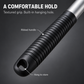 Black ribbed PP grip with a hanging opening at the end of the handle.